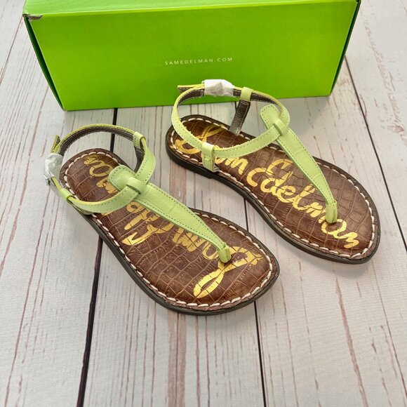 NIB - Sam Edelman - Girls Lime Green Gigi Mini Sandals - Size 12 - Picture 1 of 8